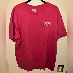 Lamberts cafe tshirt red